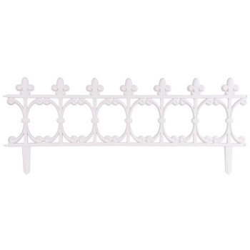 Žogs Fence Gardens F755, 87x34 cm, plastmasa, balts, iepakojumā 4 gab Žogs Fence Gardens F755, 87x34 cm, plastmasa, balts, iepakojumā 4 gab