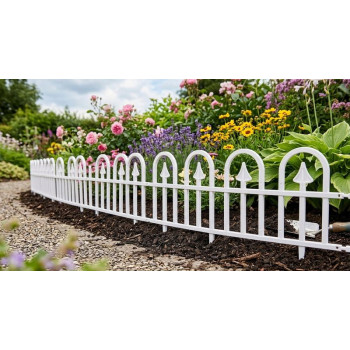Žogs Fence Gardens F709, 61x32 cm, plastmasa, balts, iepakojumā 4 gab