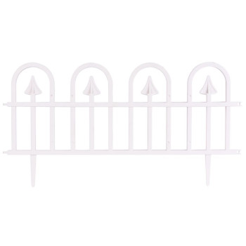 Žogs Fence Gardens F709, 61x32 cm, plastmasa, balts, iepakojumā 4 gab Žogs Fence Gardens F709, 61x32 cm, plastmasa, balts, iepakojumā 4 gab