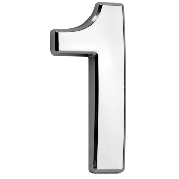 Номер дома MаgiсHome «1»,  самоклеящаяся, серебристый, 70x100 мм, ABS