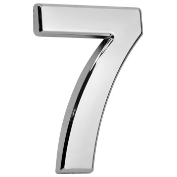 Цифра для номера дома MаgiсHome «7»,  самоклеящаяся, серебристый, 70x100 мм, ABS