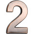 MagicHome house number ´2´, with adhesive tape, bronze, 70x100 mm, ABS