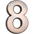 MagicHome house number ´8´, with adhesive tape, bronze, 70x100 mm, ABS