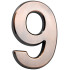 MagicHome house number ´9´, with adhesive tape, bronze, 70x100 mm, ABS
