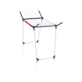 <p>Sturdy tumble dryer with hinged sides, ideal for indoor and outdoor use, 18 m of drying surface = up to 2 washing machines, height of folding sides 105 cm, possibility of hanging long pieces of clothing, including 2 easyclips for drying small laundry, 5-year warranty.</p>