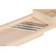 Cabbage slicer, wooden frame, 4 iron blades