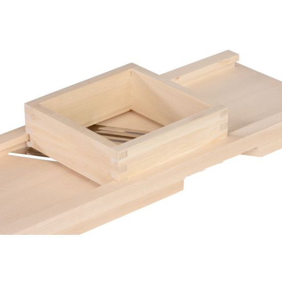 Cabbage slicer, wooden frame, 4 iron blades