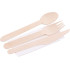 Cutlery MagicHome Woodline ECO, knife, fork, spoon, napkin, 100% Natural