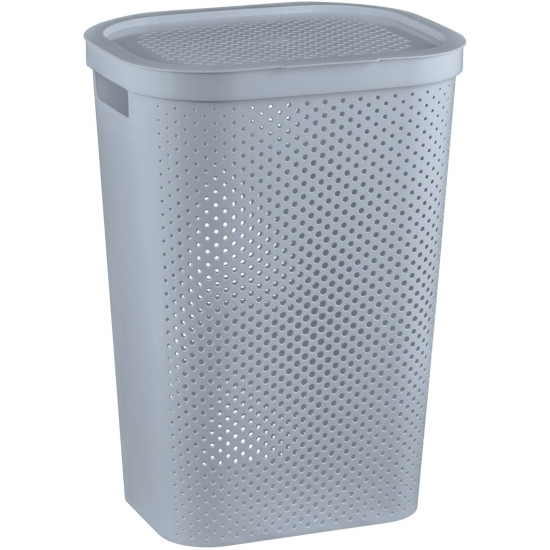 Laundry basket Curver® INFINITY DOTS 60L, grey, 35x44x60 cm