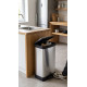 Miskaste Curver® PEDAL BIN, 50L, 29x39x73 cm, melns/sudrabs