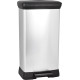 Miskaste Curver® PEDAL BIN, 50L, 29x39x73 cm, melns/sudrabs