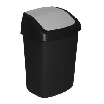 Atkritumu tvertne Curver® SWING BIN, 25L, 27,8x34,6x51,1 cm, melna/pelēka Atkritumu tvertne Curver® SWING BIN, 25L, 27,8x34,6x51,1 cm, melna/pelēka