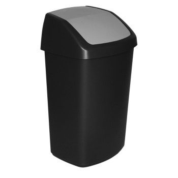 Atkritumu tvertne Curver® SWING BIN, 50L, 34x40,6x66,8 cm, melna/pelēka Atkritumu tvertne Curver® SWING BIN, 50L, 34x40,6x66,8 cm, melna/pelēka