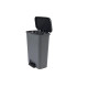 Atkritumu tvertne Curver® COMPATTA BIN, 50L, 29,4x49,6x62 cm, melna/pelēka, atkritumiem