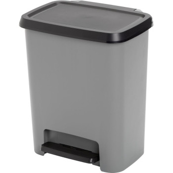 Trash bin KIS Compatta, 25L, black/grey, 28x38x43 cm
