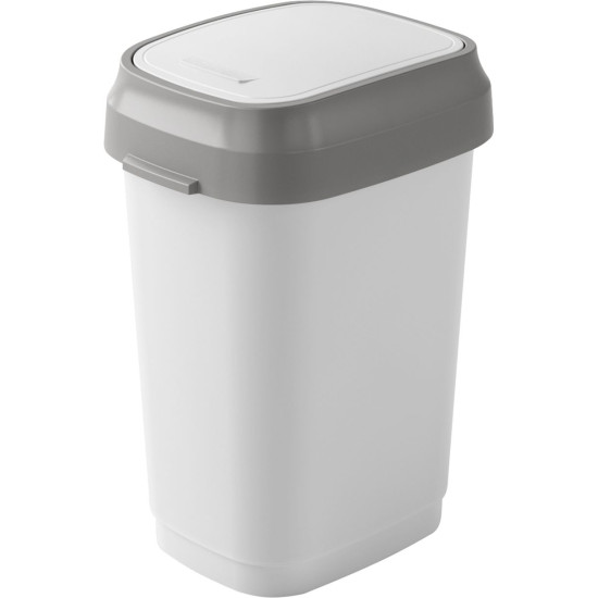 Trash bin KIS Dual Swing S, 10L, white, 25x19x32 cm