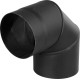 Smoke pipe elbow HS 090/200/2,0 mm, chimney elbow for connecting flue pipes