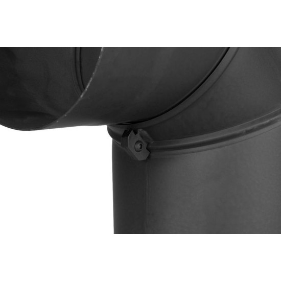 Smoke pipe elbow HS 090/200/2,0 mm, chimney elbow for connecting flue pipes