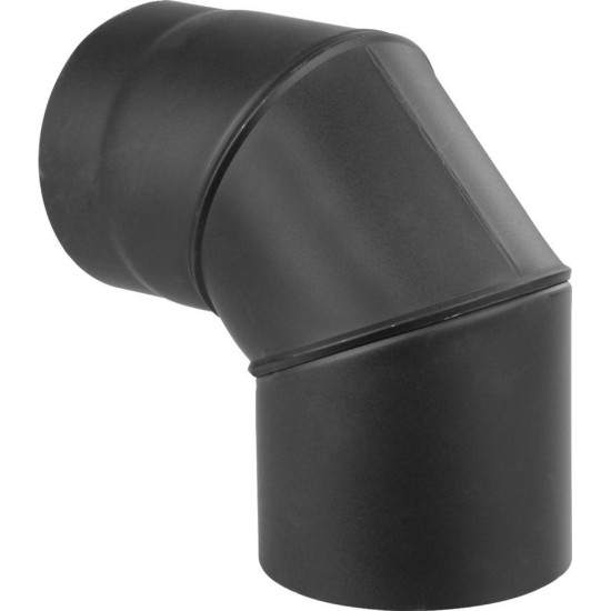 Smoke pipe elbow HS 090/200/2,0 mm, chimney elbow for connecting flue pipes