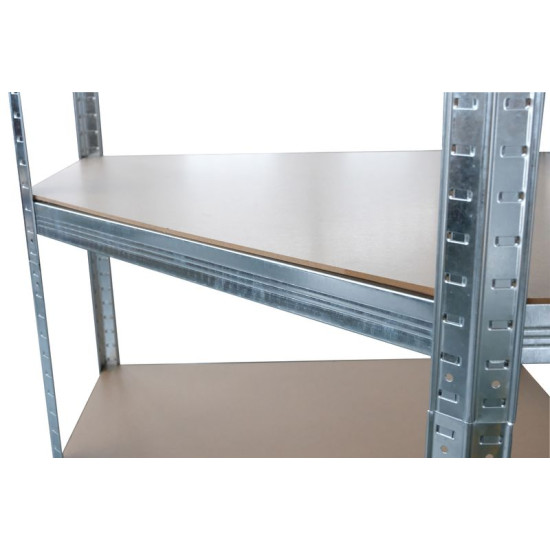 Regál Racks RAT80, do kúta, rohový, kovový, MDF, 5 políc, 180x90x40 cm, max. 150 kg/polica
