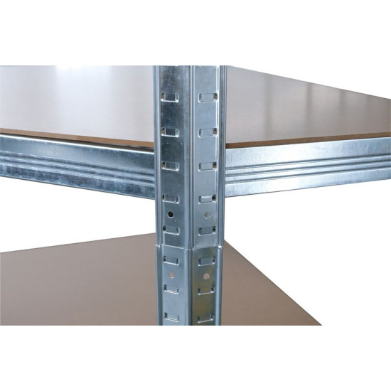 Regál Racks RAT80, do kúta, rohový, kovový, MDF, 5 políc, 180x90x40 cm, max. 150 kg/polica
