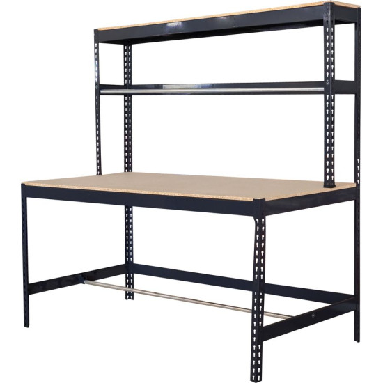 Racks PWB60 table, work, for workshop, with shelf, 183x183x90 cm, max 350 kg