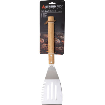 Лопатка для гриля Strend Pro Grill, нержавеющая сталь, с  деревянной ручкой, 41 см