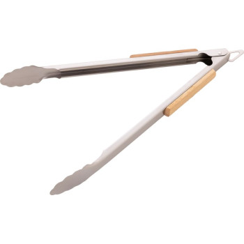 Щипцы Strend Pro Grill, для гриля, нержавеющая сталь, с  деревянной ручкой, 4,3х38-42 см