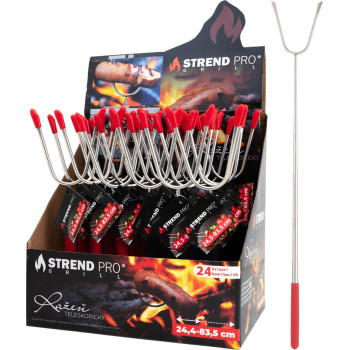 Вилка Strend Pro Grill для гриля, телескопическая, 24,5-83,5 см, Sellbox 24 шт.