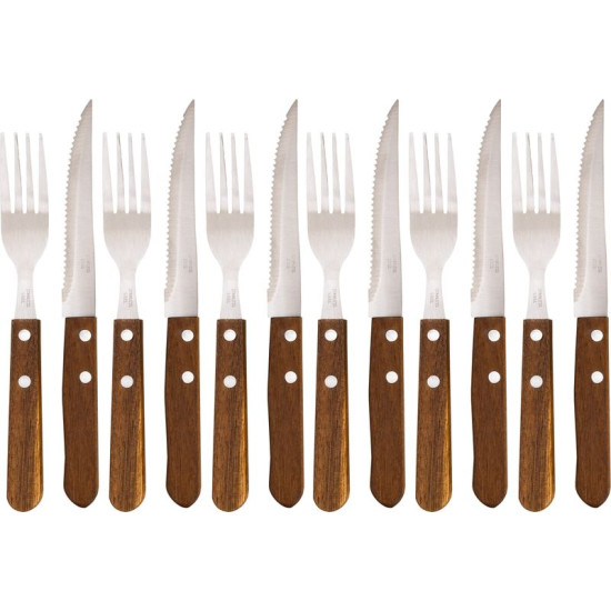 Strend Pro Grill steak cutlery, fork and knife set, 12-piece