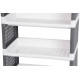 MagicHome Rolly shelf, plastic, 4 shelves, 49x29x75.5 cm, on wheels