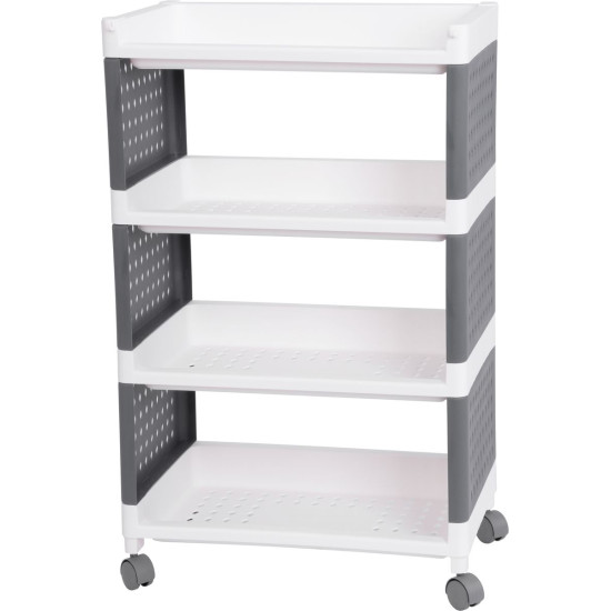 MagicHome Rolly shelf, plastic, 4 shelves, 49x29x75.5 cm, on wheels