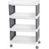 MagicHome Rolly shelf, plastic, 4 shelves, 49x29x75.5 cm, on wheels