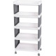 MagicHome Rolly shelf, plastic, 5 shelves, 49x29x97 cm, on wheels