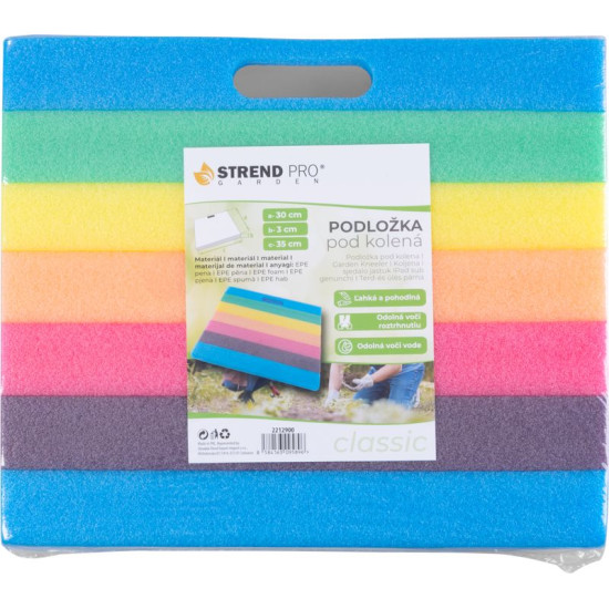 Knee pad Strend Pro, colorful, 35x30x3 cm, for the garden, foam