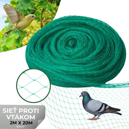 Strend Pro net, 2x20 m, mesh size 18 mm, anti-bird, PE