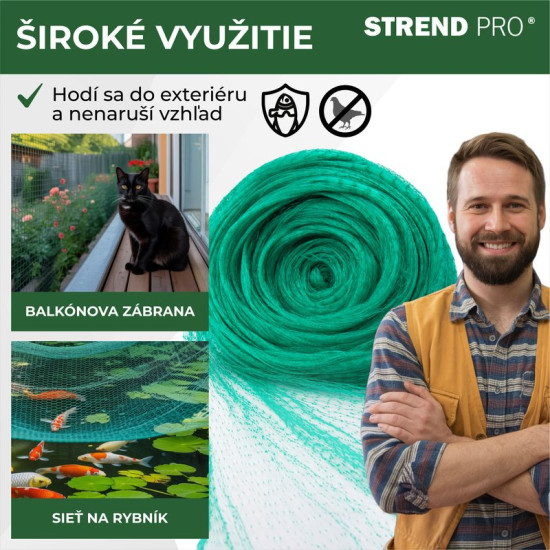 Strend Pro net, 4x5 m, mesh size 18 mm, anti-bird, PE