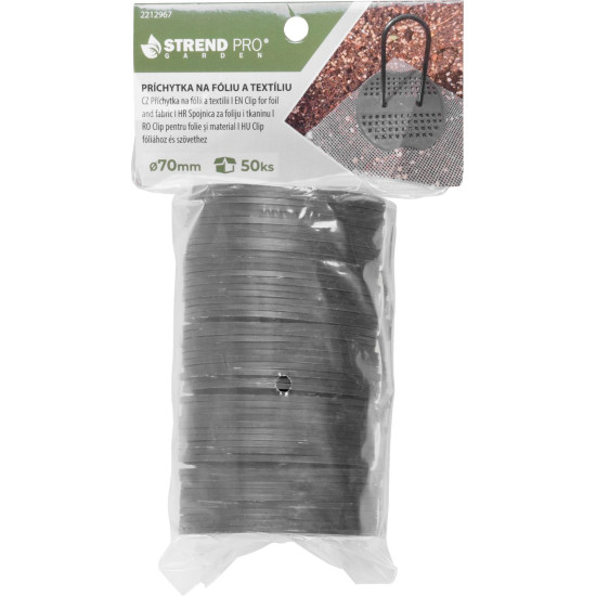 Strend Pro fiksators folijai un tekstilam,  dārzam, 7 cm, iepakojumā 50 gab.