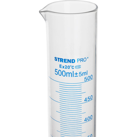 Цилиндр мерный Strend Pro, 500 мл, стеклянный