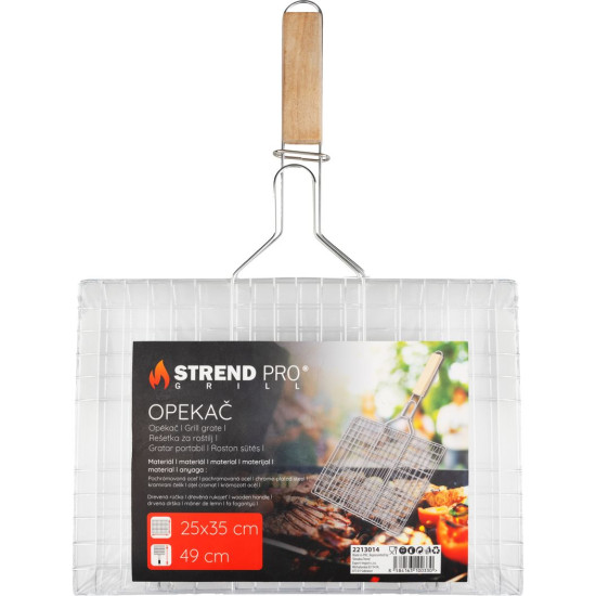 Roaster Strend Pro Grill, для мяса с деревянной ручкой, 49x35x1,5 см