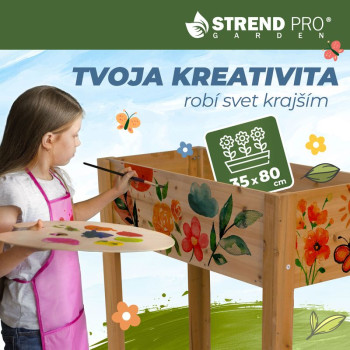 Strend Pro Garden puķu dobe, 84x40x98 cm, koks, pacelta, ar kājām Strend Pro Garden puķu dobe, 84x40x98 cm, koks, pacelta, ar kājām