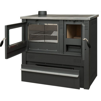 Plīts Pro PANONIA Tērauds, melns, kreisā izeja Plīts Pro PANONIA Tērauds, melns, kreisā izeja