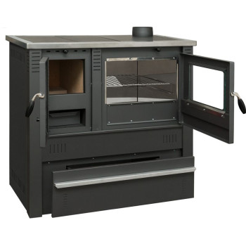 Plīts Pro PANONIA Tērauds, melns, labā izeja Plīts Pro PANONIA Tērauds, melns, labā izeja