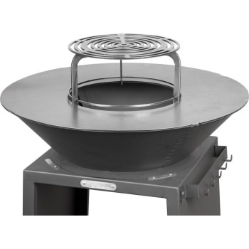 Grils Strend Pro Fiesta, melns, tērauds, diametrs 75 cm, ar kamīnu Grils Strend Pro Fiesta, melns, tērauds, diametrs 75 cm, ar kamīnu