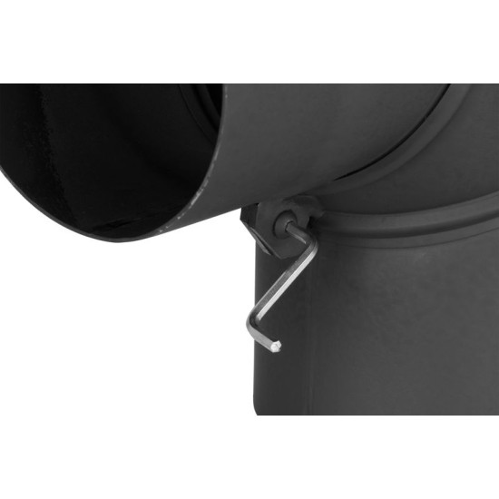 Smoke pipe elbow, HS.EX 090/180/1,5 mm, adjustable angle