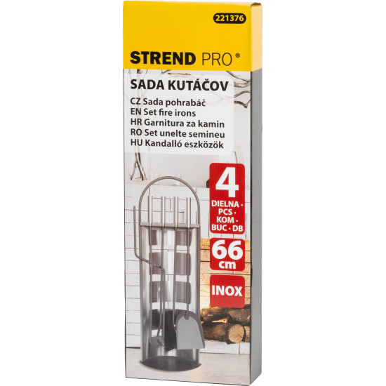 Комплект  для камина, 4шт, НИКЕЛЬ, 66см