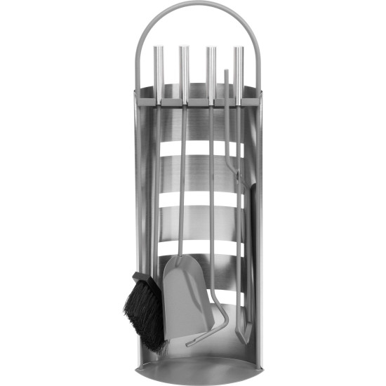 Комплект  для камина, 4шт, НИКЕЛЬ, 66см