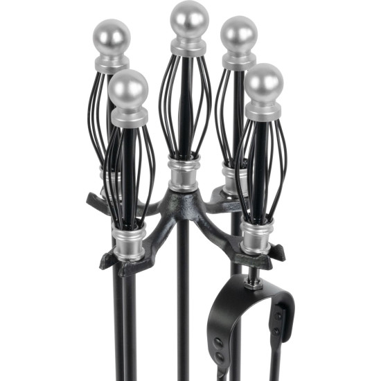 Комплект для камина, 5шт, НИКЕЛЬ, 66см