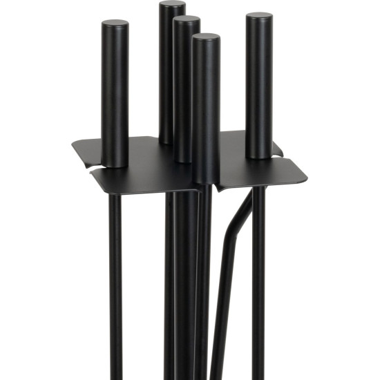 Комплект приспособлений для камина, 5шт, черный, 81см