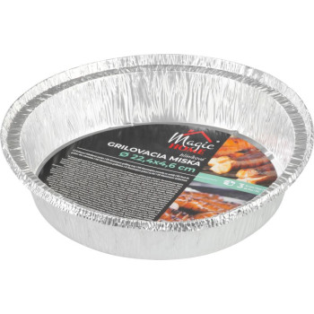 Tray MagicHome, 22.4x4.6 cm, grilling, 3 pcs, Aluminum, round Tray MagicHome, 22.4x4.6 cm, grilling, 3 pcs, Aluminum, round